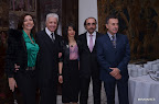 Fabiana Araujo y su marido Marcelo Araujo y Pancho Ibañez junto al Embajador y Patricia de Pomi.