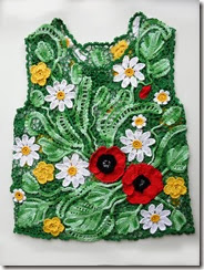 irish crochet poppy top front