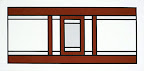mill, 1999, acrylic on canvas, 18 x 36 in.