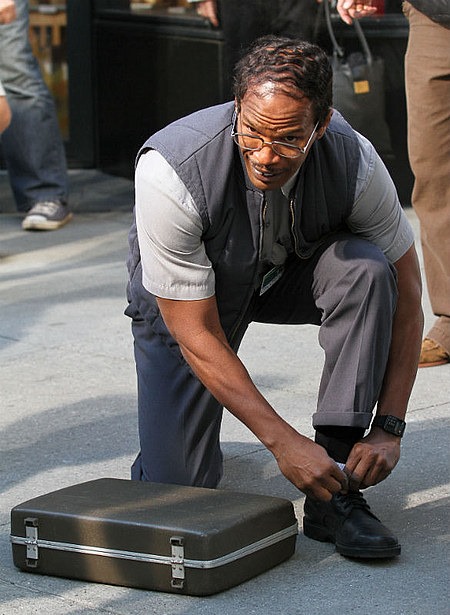A Closer Look at Jamie Foxx as Max Dillon on The Amazing Spider-Man 2 Set 08 A Closer Look at Jamie Foxx as Max Dillon on The Amazing Spider-Man 2 Set 08