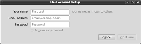 Enter your e-mail account information in Thunderbird’s Account Wizard