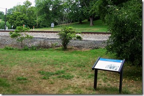 Civil War Trails marker next to Piedmont Station rail tracks