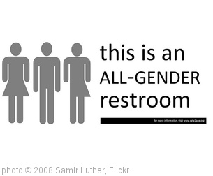 'All-Gender Restroom Sign' photo (c) 2008, Samir Luther - license: http://creativecommons.org/licenses/by-sa/2.0/