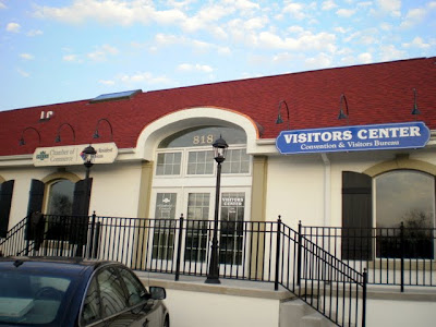 The main entrance to the new Pella Chamber of Commerce