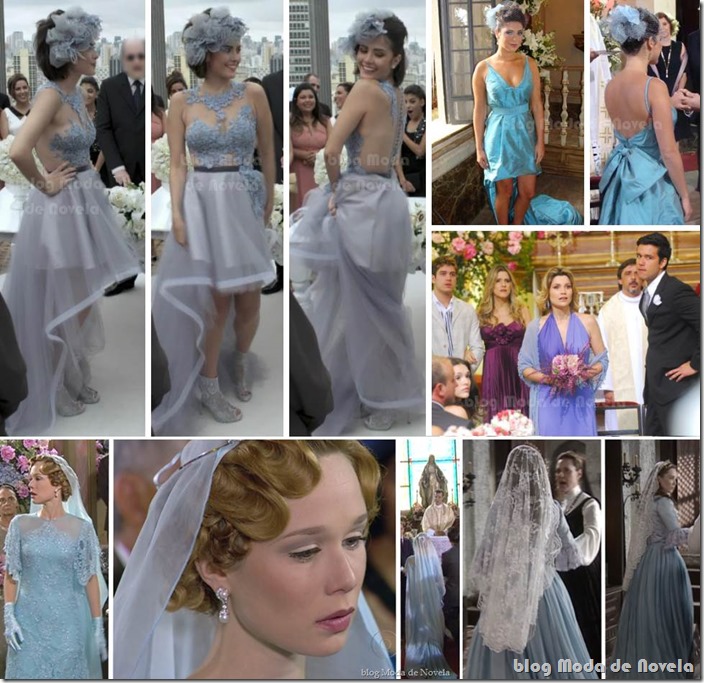 moda das novelasa - vestidos de noiva azul