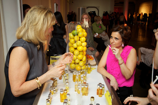 Scenterprises, a custom-blend fragrance company, shared a table with The Wedding Library. Scenterprises, a custom-blend fragrance company, shared a table with The Wedding Library.