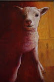 Lam - 30 x 40 cm - olieverf op paneel