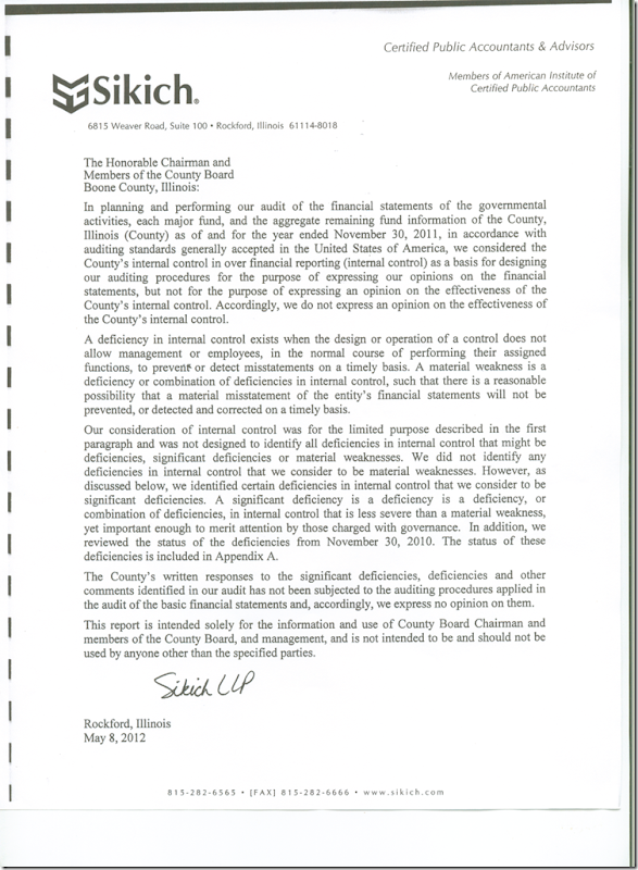 Management Letter 2011 CPA Audit  --1