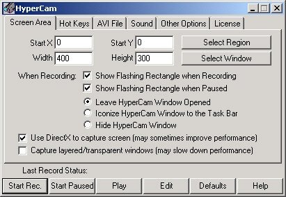 HyperCam uses the laptop webcam to capture movement and sounds from a screen hypercam