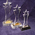 Star
The Emerald series of trophies are carefully designed and elaborately finished to guarantee aesthetic proportions, elegant style and luxury appearance. They are made from acrylic sheets, (in addition to the standard crystal clear on top of piano black base, a wide selection of colours are available.)
The series features a 3 steps base with a metallic base top and a metallic clip, no glue is applied to hold the body and the base together.  www.medalit.com - Absi Co
