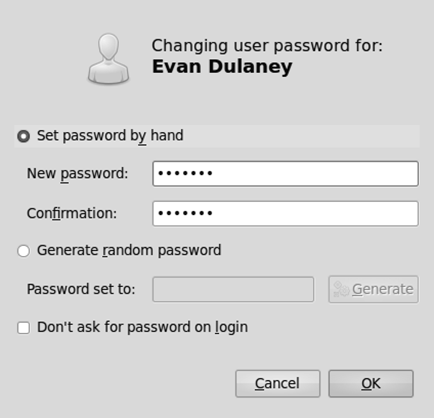 You can assign a password for the new user account in Ubuntu in several ways.