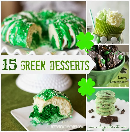 15 Green Desserts Collage