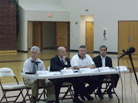 State Climatologist Harry Hillaker; Bill Menner  USDA Rural Development State Director; Bob Wiegand Southeast Iowa FSA District Director; Jay Johnson Deputy Secretary for the Iowa Dept of Ag and Land Stewardship