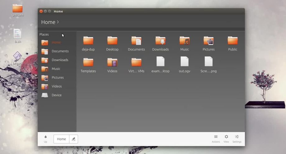 File Manager di Unity 8 / Ubuntu Touch