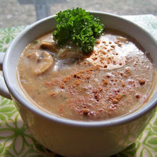 Creamy Spiced Mushroom Soup (Low Fat and Vegan)