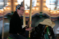 Kristy on the merry-go-round