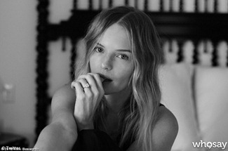 Kate Bosworth Black & White Picture Tweeter Her beautiful Ring