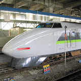 A Shinkansen “bullet” train