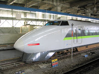 A Shinkansen “bullet” train