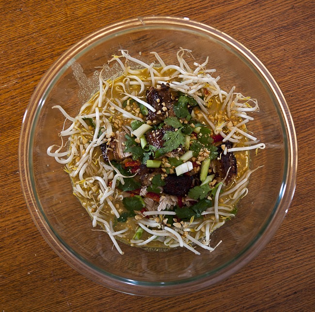 Braised Pork Belly over Cocunut Curry Soup and Ramen Noodles-3