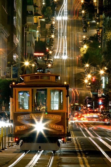 California Street Cable Car at Night