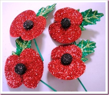 Glittered Poppies