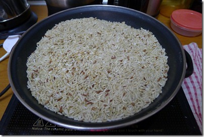 heating up rice