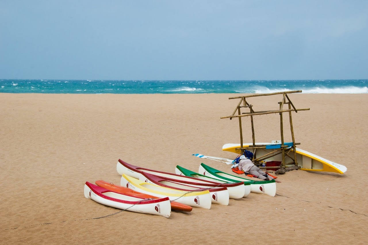 Boats on the Wild Coast beach