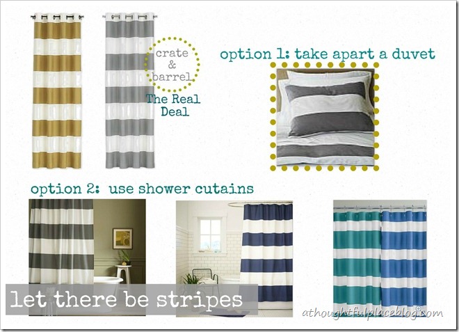 A Thoughtful Place: Options for Making Striped Drapes