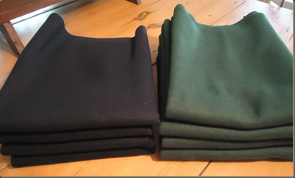 Navy Green Wool Navy Green Wool