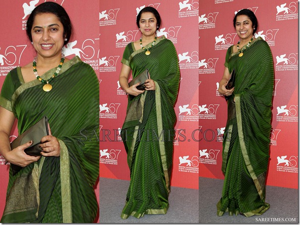 Suhasini_Green_Crepe_Saree
