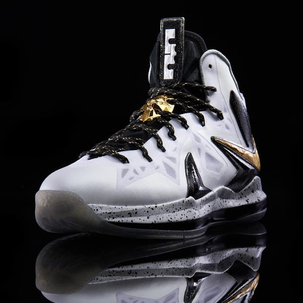 Another Look at Nike LeBron X PS Elite in White Gold and Black