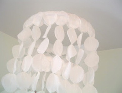 Country Chic Cottage Rose Petal Chandelier