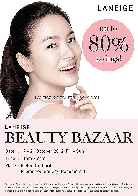 LANEIGE SALE SKINCARE COSMETICS 2012 WAREHOUSE BEAUTY BAZAAR Korean skin care, limited edition makeup palette ISETAN ORCHARD water sleeping pack moisturiser yoghurt mask peel scrub cosmetics lipstcks lipgloss foundation eyeshadow