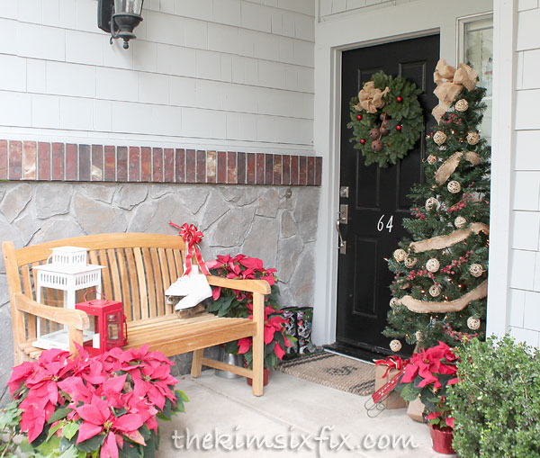Front porch with bench