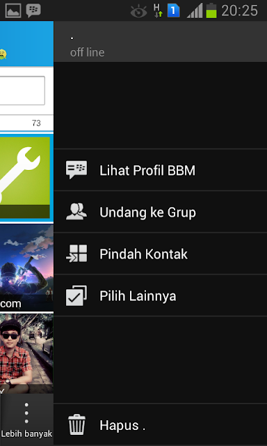 Cara hapus kontak BBM bersamaan