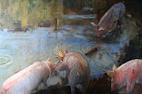 Parels voor de zwijnen - 50 x 70 cm - olieverf op doek