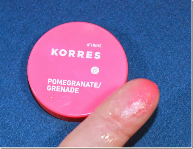 KorresLipBalm Pomegranate swatch
