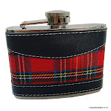 Hip Flask, 4oz with tartan