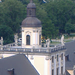 Remember those statues I took photos of?  Here they are from another tower...
