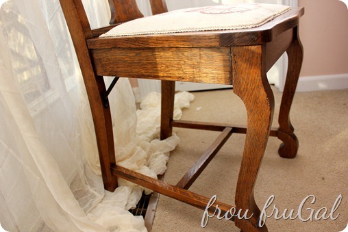 Refinished Chair With Upholestered Seat - Side View 031-001-1
