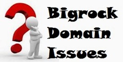 Bigrock Domain issues