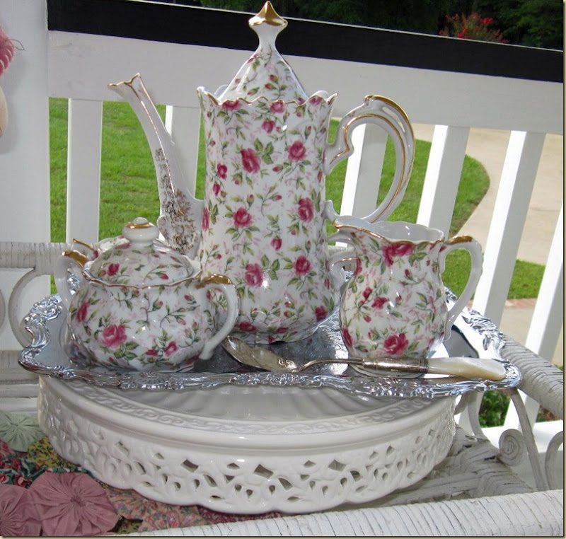 lefton chintz teapot