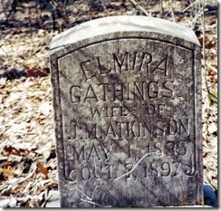 Elmira Gathings Tombstone