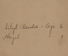 The house at 610 Sibyl Beedee Age 6 Hazel Age 8 1898 back The house at 610 Sibyl Beedee Age 6 Hazel Age 8 1898 back