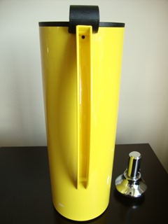 Nomos vacuum carafe by Peter K. Patzak for Alfi in bright yellow