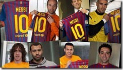 Homenaje compa&ntilde;eros de Messi