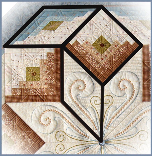 Blocks with different shapes designed in 5D QuiltDesign Creator to be combined in the quilt. Blokker med to forskjellige former er tegnet i programmet. De passer sammen som hånd i hanske uten store anstrengelser!