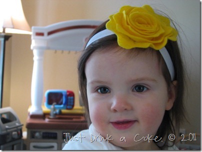 felt flower headband