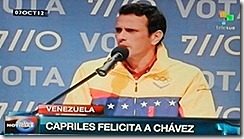 Direita venezuelana aceita derrota eleitoral.Out.2012